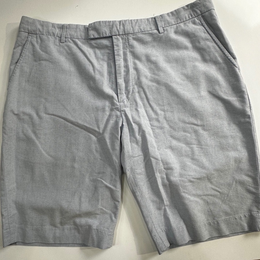 Polo Ralph Lauren Mens Shorts Size 40 Blue Grey Flat Front Casual Classic Fit - Picture 2 of 11